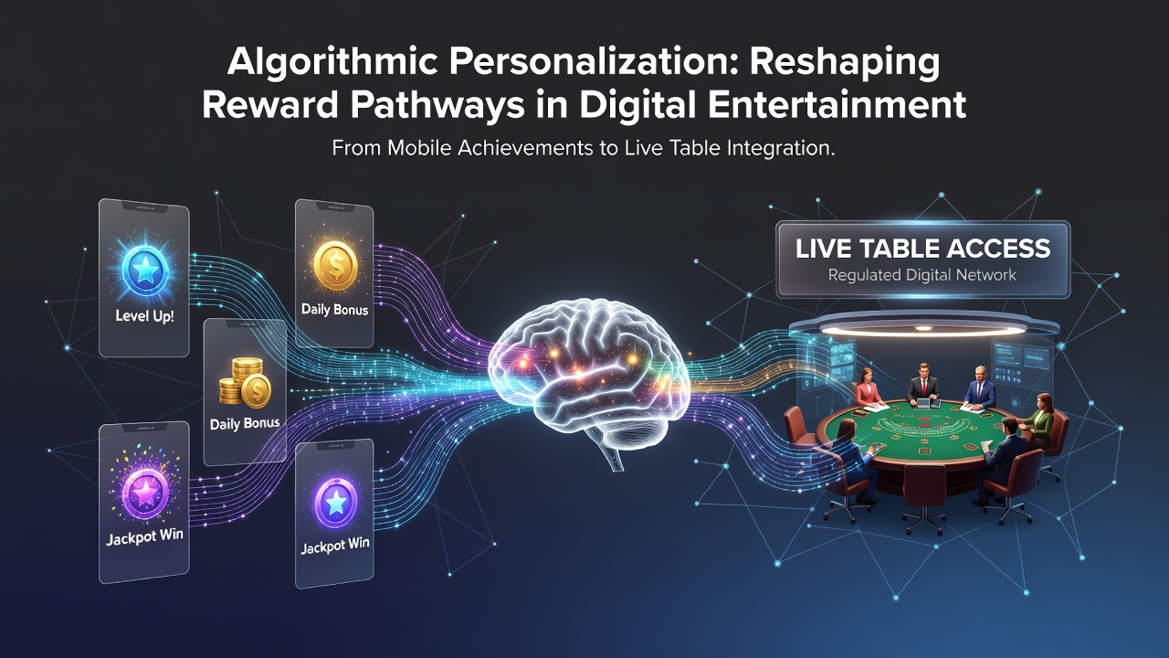 Darstellung algorithmischer Personalisierung in mobilen Gaming-Netzwerken mit Verbindungen zu Live-Tischen