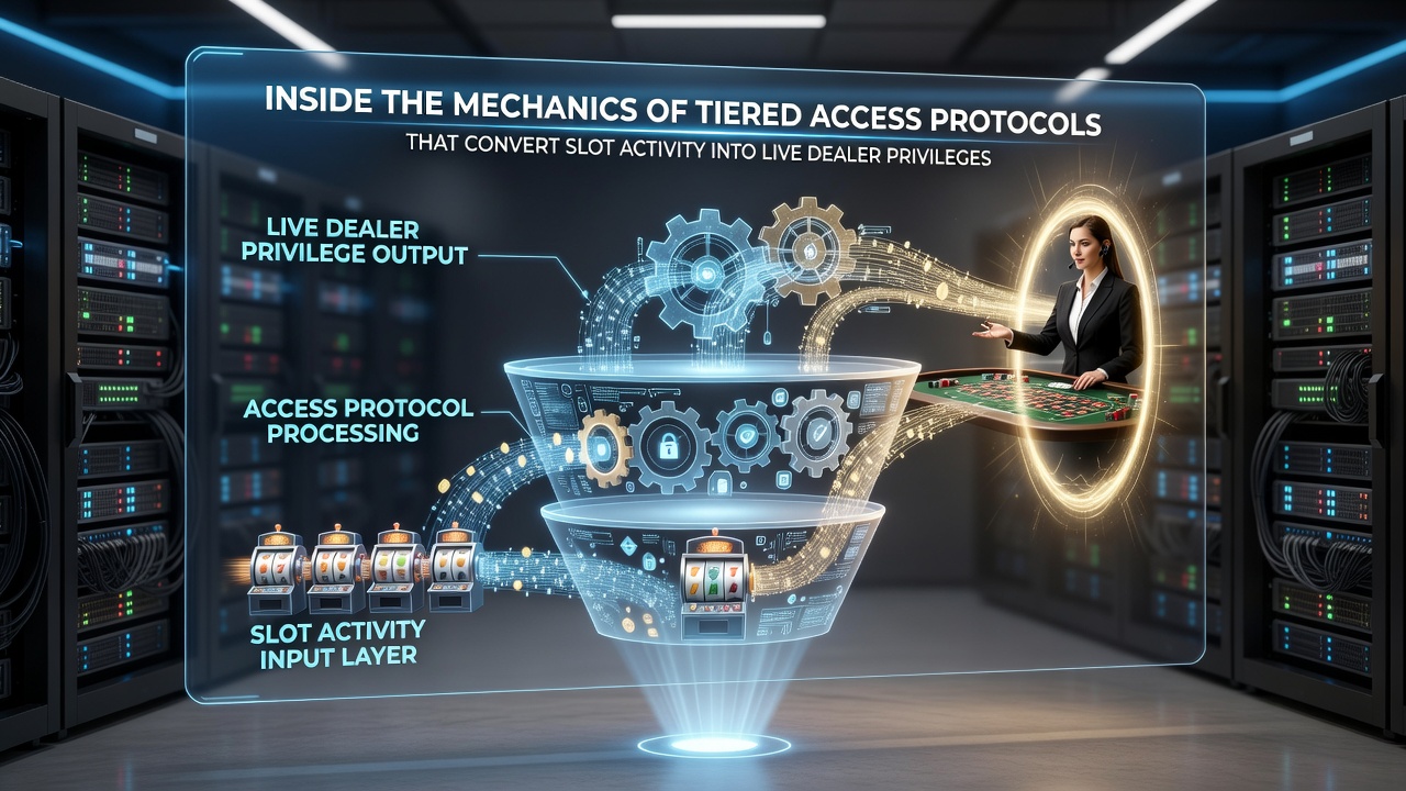 Technische Darstellung von Datenflüssen zwischen Slot-Systemen und Live-Dealer-Modulen