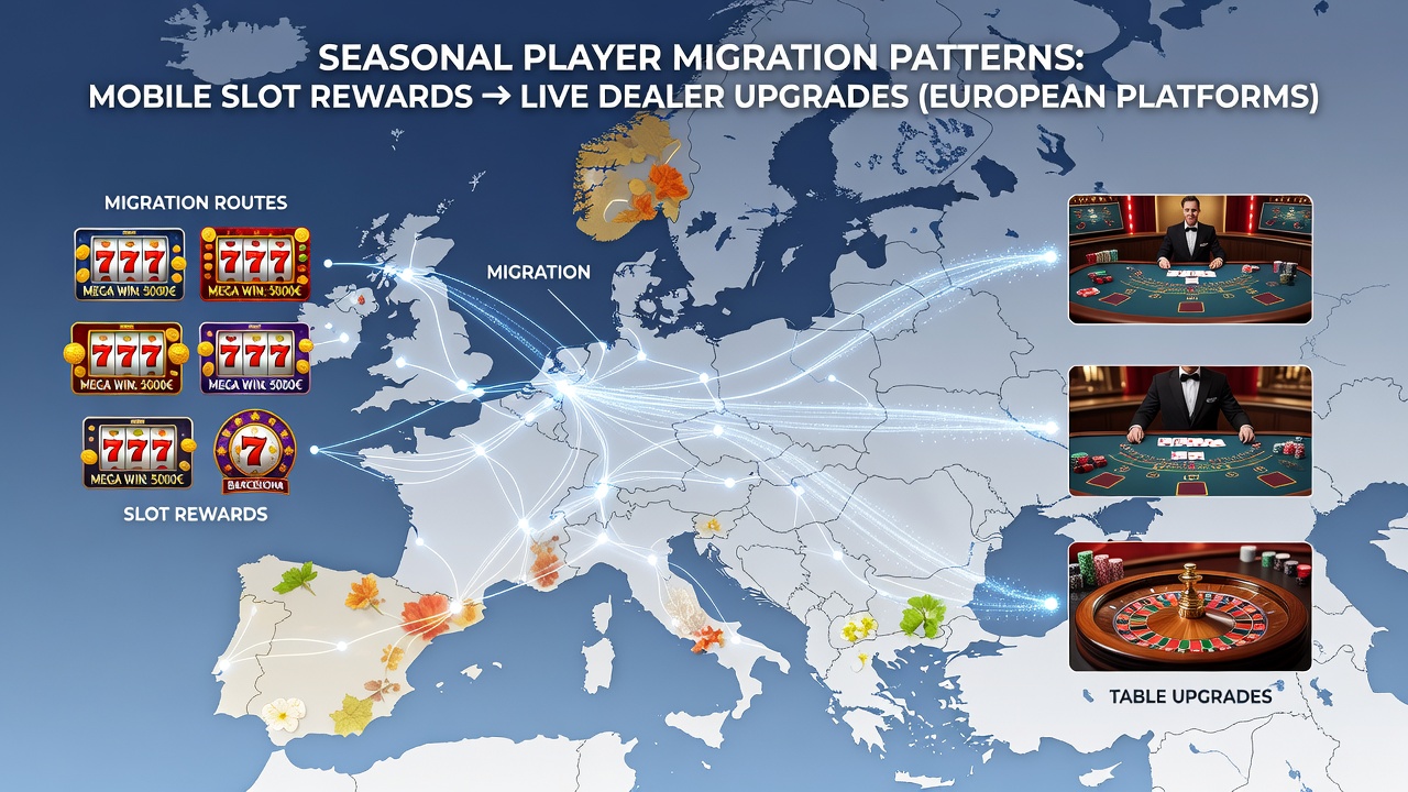 Saisonale Migrationsmuster von Spielern zwischen mobilen Slots und Live-Dealer-Tischen auf europäischen Plattformen